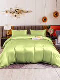 SilkSilky FR 19Momme Pure Soie Bedding Set VertMenthe 005