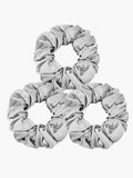 SilkSilky FR 19Momme Pure Soie Scrunchie Argent 002