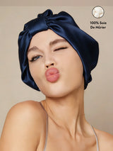 [Bleu Foncé] SilkSilky-FR Bonnets de Nuit 001