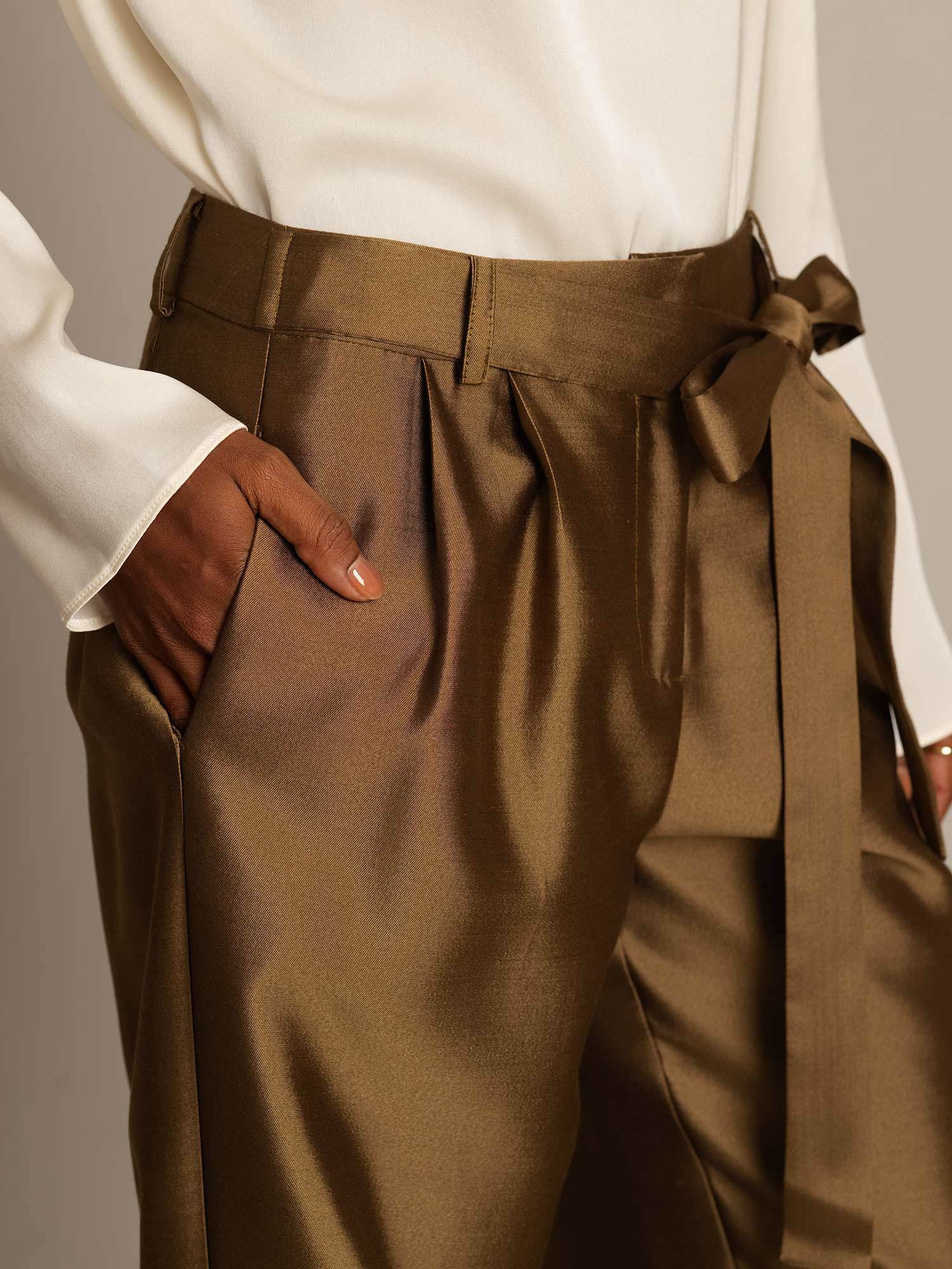 [Bronze] SilkSilky-FR 32Momme Soie Womens Pants 004