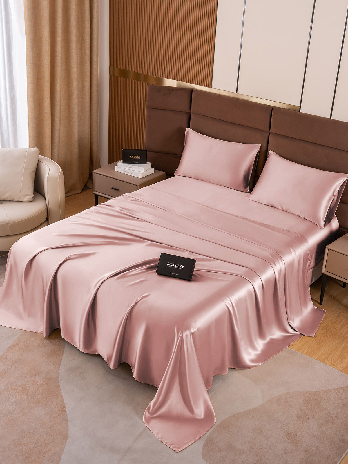 [Peau De Pêche] SilkSilky-FR 19Momme Pure Silk Bedding Set 001