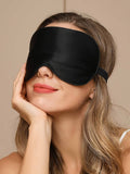 SilkSilky FR 19Momme Pure Soie Eye Mask Noir 003