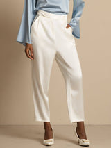 [Blanc] SilkSilky-FR 19Momme Soie Womens Pants 005