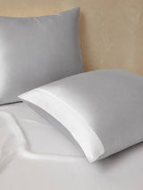 [GrisClair+Blanc] SilkSilky-FR Parure de Lit Soie 003
