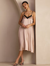 [Toscane] SilkSilky-FR Spaghetti Strap V Neck Robes 007