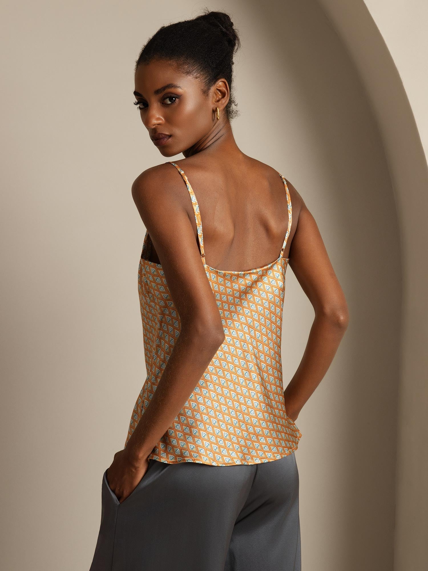 [Floral] SilkSilky-FR Pure Soie Camisoles 002