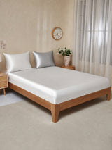 [GrisClair+Blanc] SilkSilky-FR Parure de Lit Soie 001