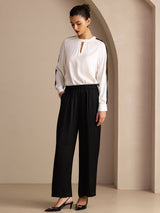 [Noir] SilkSilky-FR Womens Pants 005