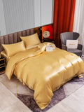 SilkSilky FR 22Momme Pure Soie Bedding Set Champagne 003