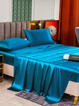 [Bleu Royal] SilkSilky-FR 25Momme Parure de Lit Soie 005