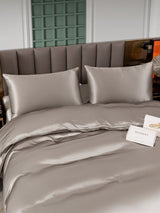 [Gris] SilkSilky-FR 25Momme Parure de Lit Soie 006