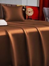 [Café] SilkSilky-FR Parure de Lit Soie 003