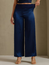 [Bleu Foncé] SilkSilky-FR Femme Pantalons 005