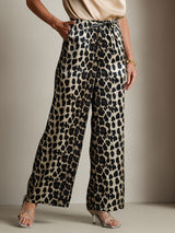 [Leopard] SilkSilky-FR Pure Soie Womens Pants 003,