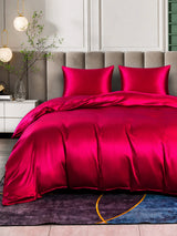 [Rouge Vineux] SilkSilky-FR Parure de Lit Soie 001