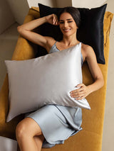 [GrisClair+Blanc] SilkSilky-FR 22Momme Pure Soie Pillowcase 003