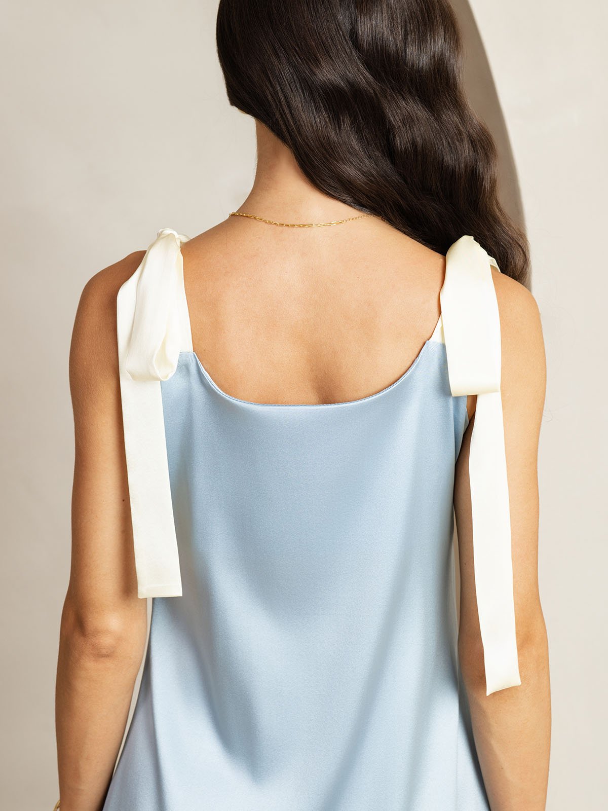 [Bleu Grisâtre] SilkSilky-FR 19Momme Soie Dress 006