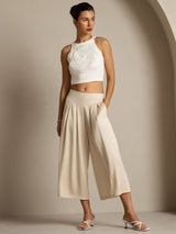 [Beige] SilkSilky-FR Femme Pantalons 007