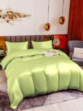 SilkSilky FR 19Momme Pure Soie Bedding Set VertMenthe 004