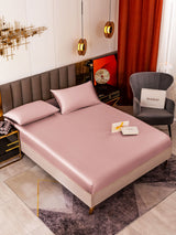 19Momme 3 pièces soie 1x drap housse+2x taies d‘oreiller