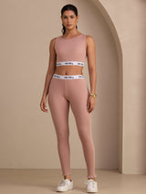 [Rose] SilkSilky-FR Sleeveless Crew Neck Women's Outfit Sets 001
