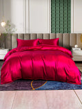 SilkSilky FR 25Momme Pure Soie Bedding Set RougeVineux 003