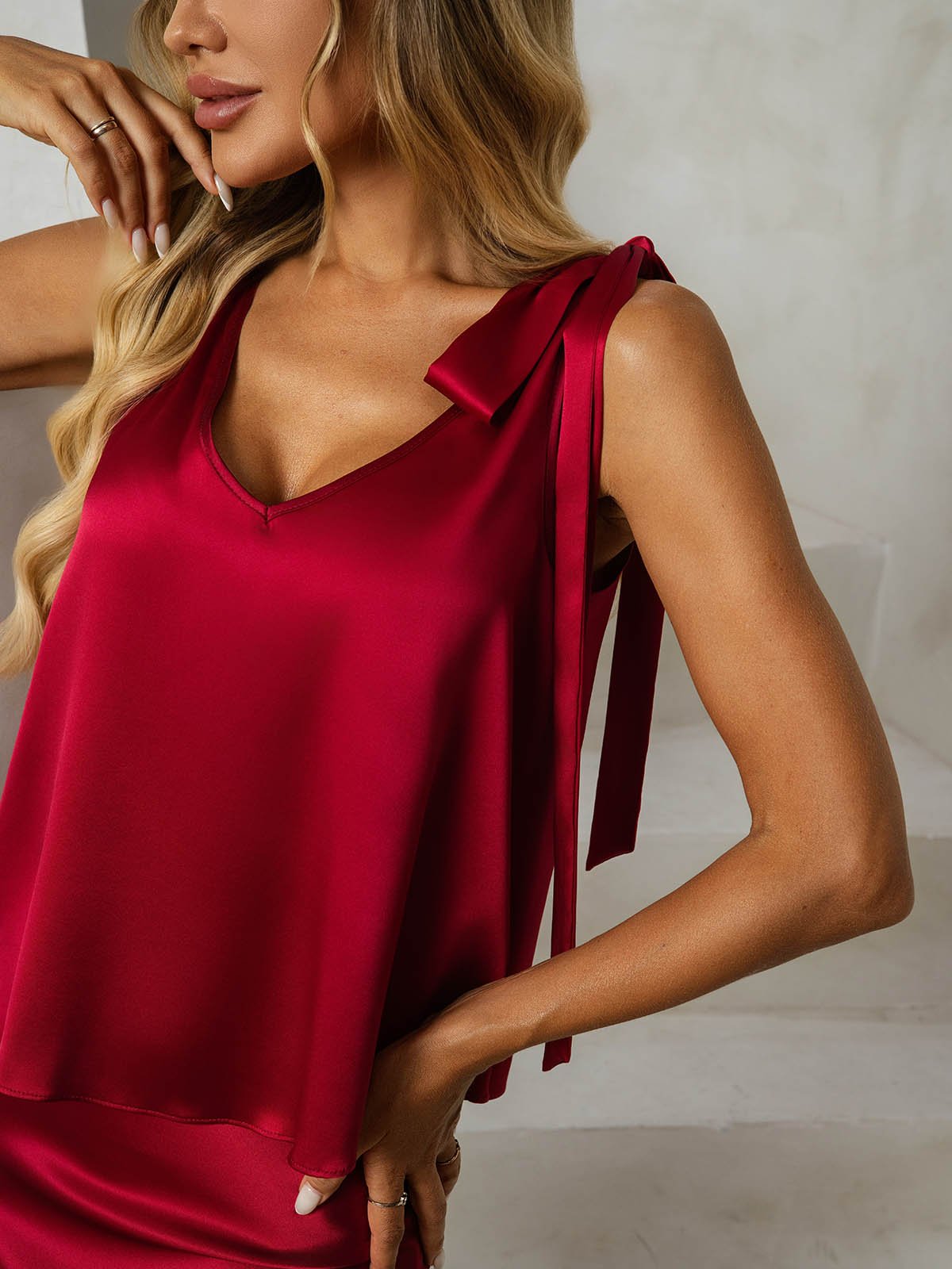 [RougeVineux] SilkSilky-FR 19Momme Soie Womens Outfit Sets 003