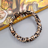 SilkSilky-FR Pure Soie Scrunchie Leopard 005