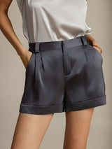 [Gris Foncé] SilkSilky-FR Femme Shorts 001