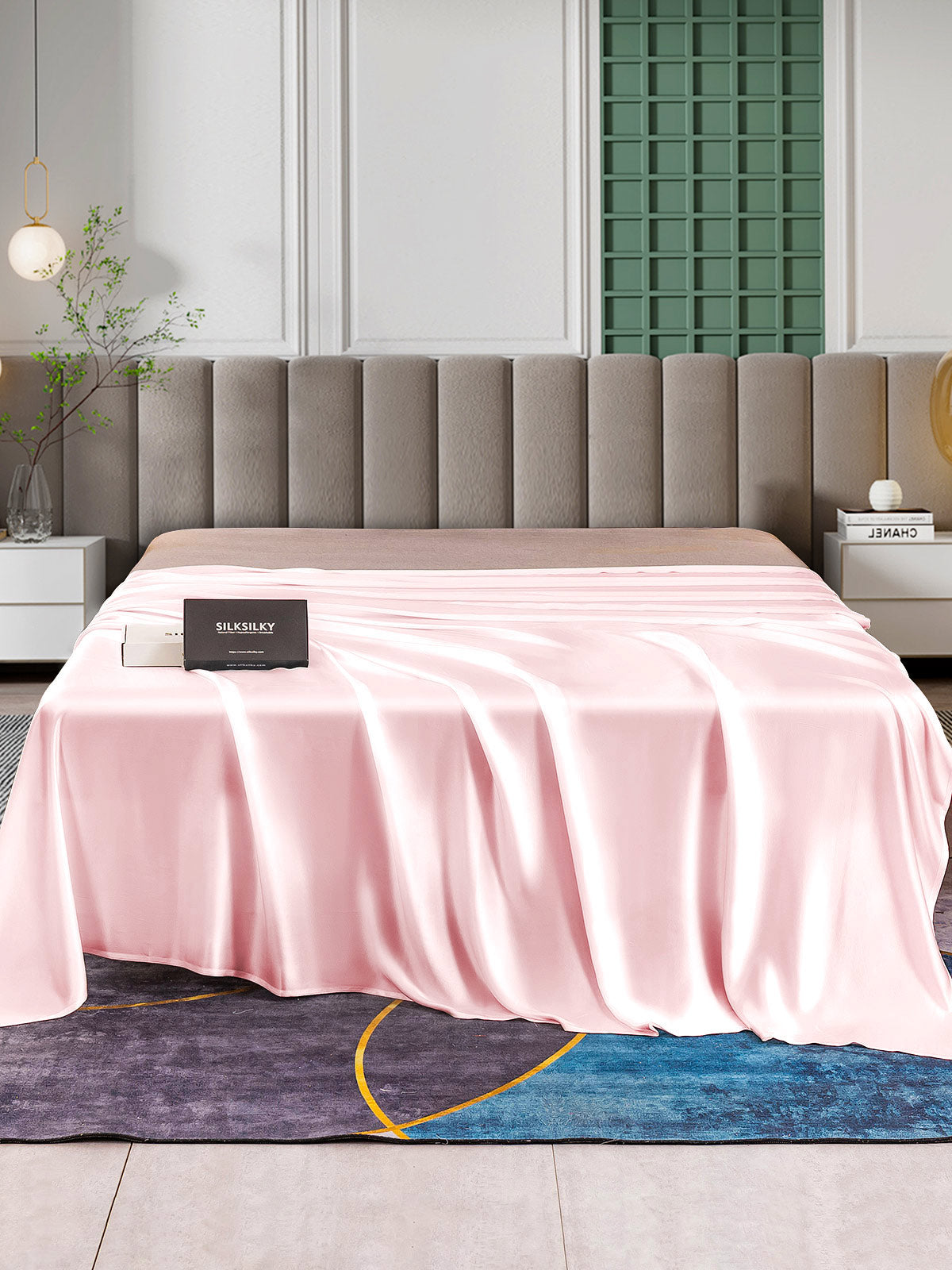 [Rose] SilkSilky-FR 25Momme Pure Soie Sheet 001