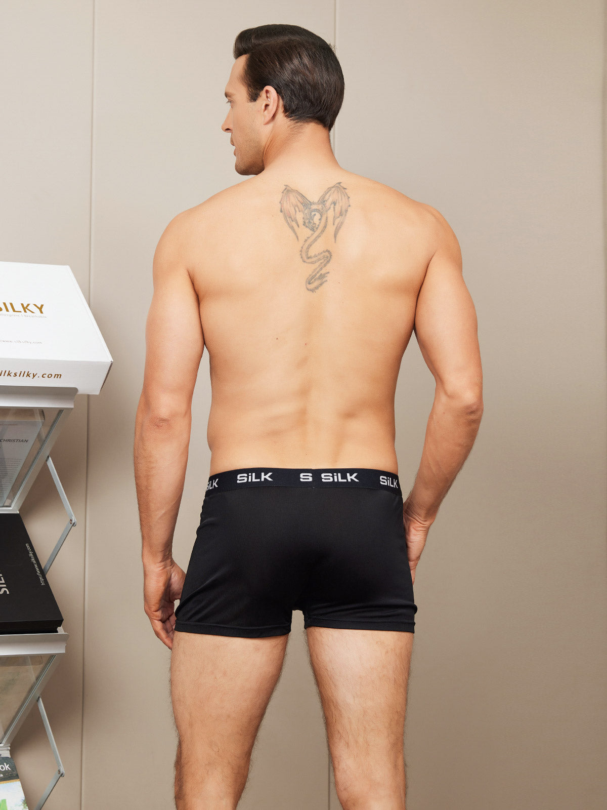 SilkSilky FR Silk Knitted Mens Underwear Noir 002