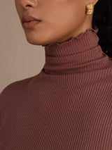 [Cameo Rose] SilkSilky-FR Long Sleeve Turtle Neck Femme T-Shirt 006