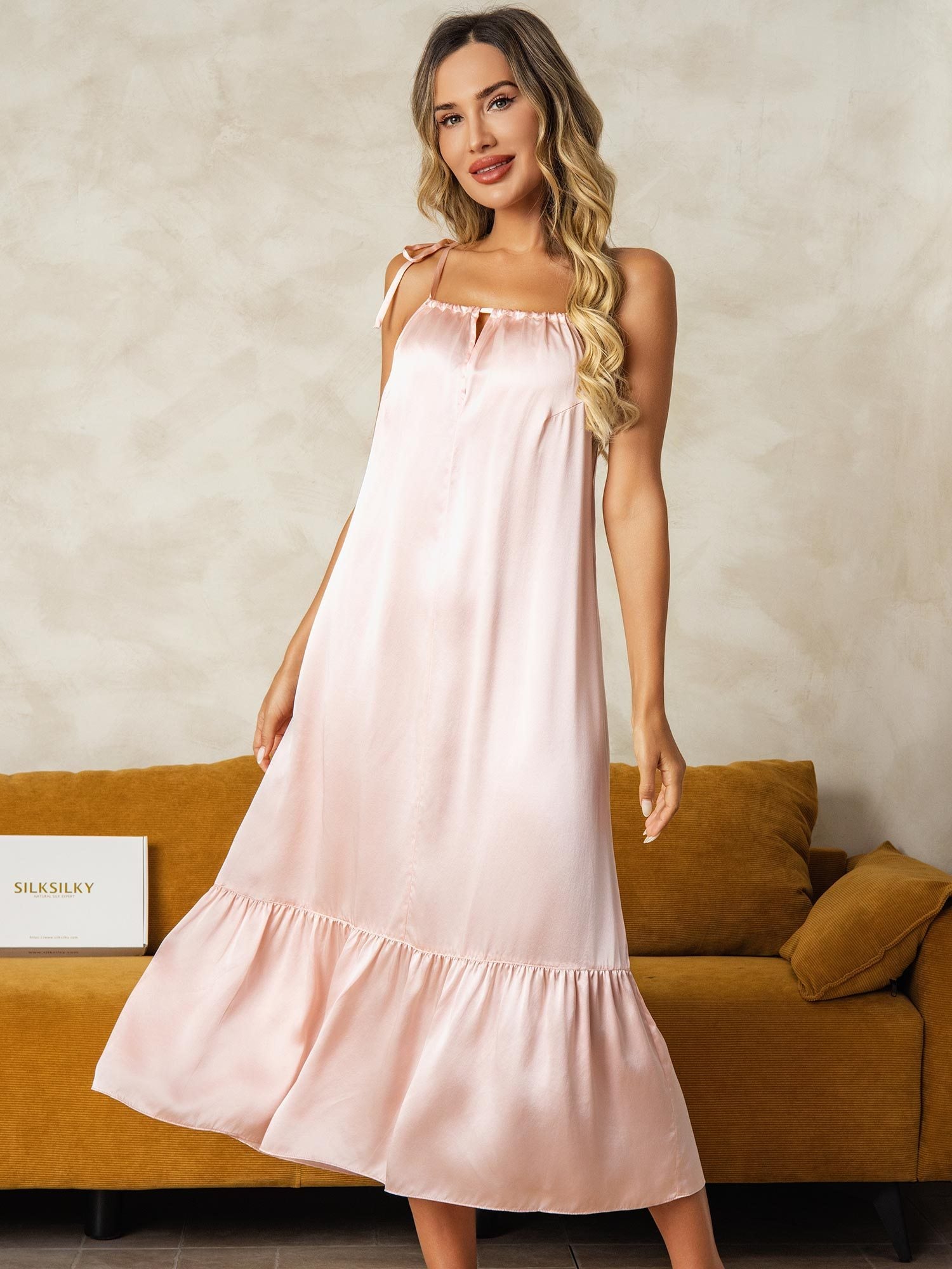 [Rose] SilkSilky-FR Soie Nightgown 003