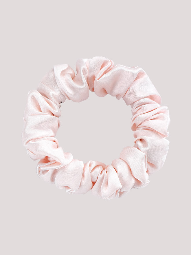 SilkSilky-FR 19Momme Pure Soie Scrunchie RoseClair 004