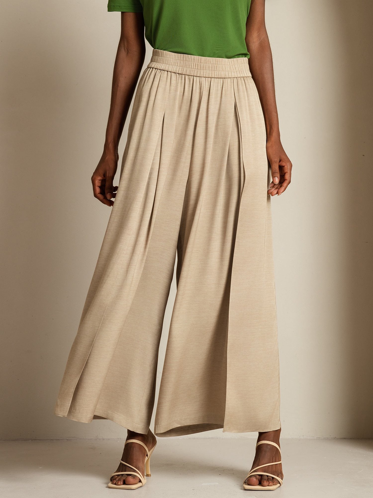 [Tan] SilkSilky-FR 19Momme Soie Womens Pants 003