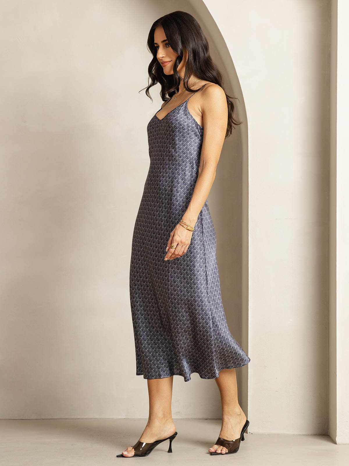 [GinkgoMarine] SilkSilky-FR 19Momme Soie Dress 004