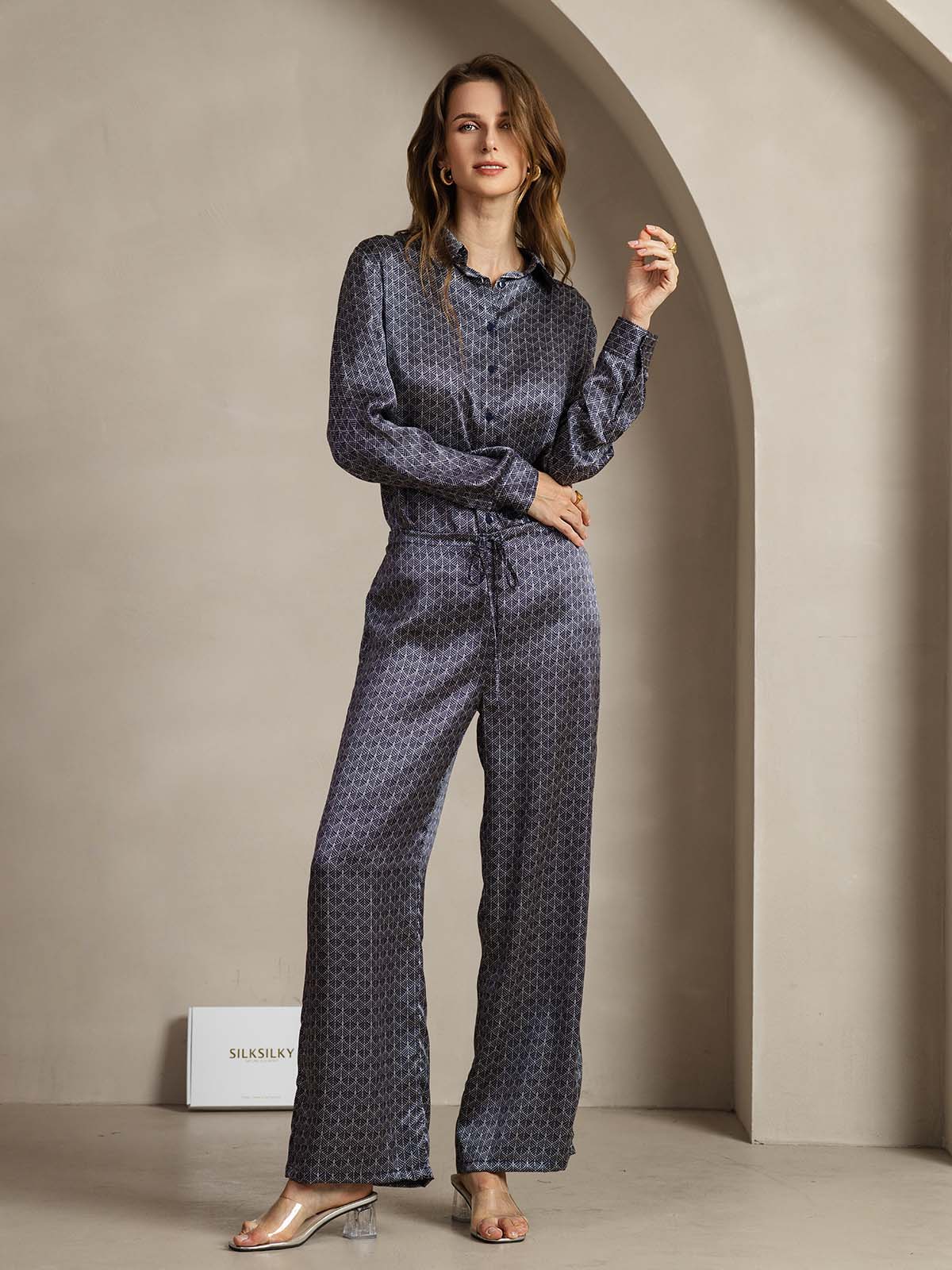 [Ginkgo Marine] SilkSilky-FR 19Momme Soie Womens Pants 003