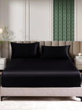 SilkSilky FR 25Momme Pure Soie Bedding Set Noir 002