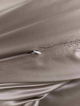 [Gris] SilkSilky-FR Parure de Lit Soie 005