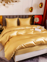 [Champagne] SilkSilky-FR Parure de Lit Soie 002