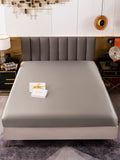 SilkSilky FR 19Momme Pure Soie Sheet Gris 002