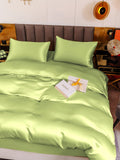 SilkSilky FR 19Momme Pure Soie Bedding Set VertMenthe 003