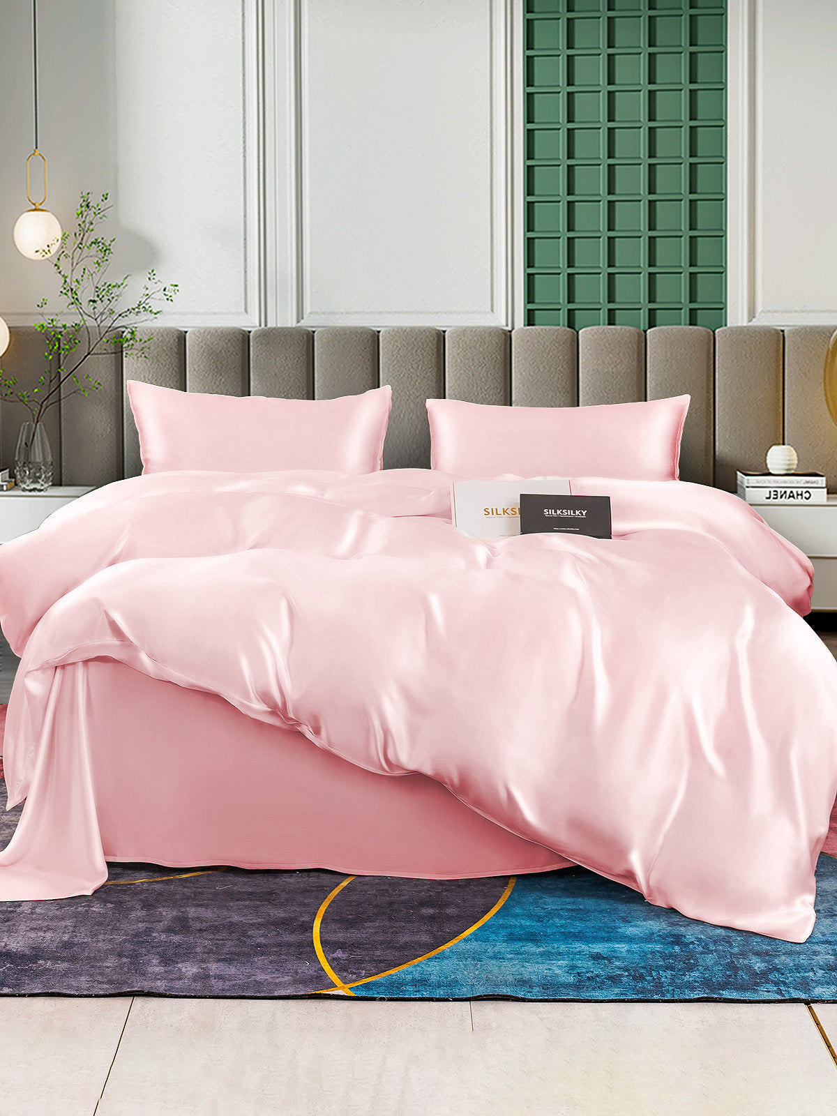 [Rose] SilkSilky-FR 25Momme Pure Soie Bedding Set 001