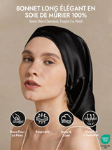 [Noir] SilkSilky-FR Bonnets de Nuit 002