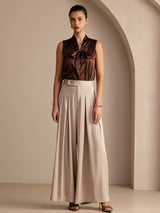 [Tan] SilkSilky-FR Femme Pantalons 005