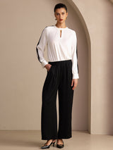 [Noir] SilkSilky-FR Womens Pants 006
