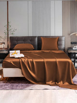 [Café] SilkSilky-FR Parure de Lit Soie 001