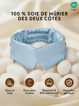 [Bleu Clair] SilkSilky-FR Masques pour les Yeux 002