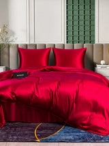 [Rouge Vineux] SilkSilky-FR Parure de Lit Soie 001