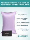 SilkSilky-FR 19Momme Pure Soie Pillowcase Lavande 002